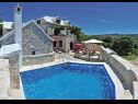 Ferienhaus Mari 1 - with pool: H(6+1) Donji Humac - Insel Brac  - Kroatien - Pool