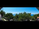 Ferienwohnungen Miljko - 80 m from beach: A1(6), SA2(2), A10(4+1), A11(2+2) Brela - Riviera Makarska  - Aussicht