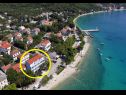 Ferienwohnungen und Zimmer Tomo 1 - at the beach: A4(2+2), RA1(2), RA2(2), RA3(2) Zaostrog - Riviera Makarska  - Haus