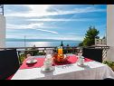 Ferienwohnungen Franka - beautiful sea view & parking: A1(3), A2(2+2), A3(2+2), A4(3+1) Stanici - Riviera Omis  - Ferienwohnung - A3(2+2): Aussicht vom Terasse