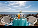Ferienwohnungen Franka - beautiful sea view & parking: A1(3), A2(2+2), A3(2+2), A4(3+1) Stanici - Riviera Omis  - Ferienwohnung - A4(3+1): Terasse