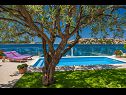 Ferienhaus Lucmar - swimming pool and sea view H(8+2) Zatoglav - Riviera Sibenik  - Kroatien - Pool
