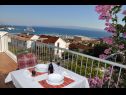 Ferienwohnungen Mili - with sea view: A1-ST2 (2+1) Split - Riviera Split  - Ferienwohnung - A1-ST2 (2+1): Balkon