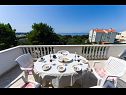 Ferienwohnungen Pupa - nice family apartments: A1 Dora(4+1), A2 Mihael(4+1), A3 Tea(2+1) Petrcane - Riviera Zadar  - Ferienwohnung - A1 Dora(4+1): Balkon